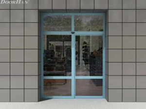 Автоматические раздвижные двери DoorHan одностворчатая дверь с неподвижной створкой и фрамугой